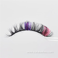 crisscross hot pink and purple russian glitter lashes